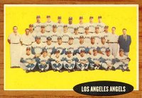 1962 Topps #132no Los Angeles Angels Team No Inset Photos Baseball Card