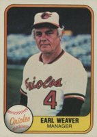 1981 Fleer #178 Earl Weaver Baseball Card