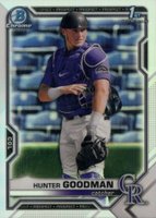 2021 Bowman Draft #BDC66 Hunter Goodman Chrome-Refractor Baseball Card