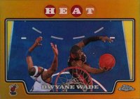2008 Topps Chrome #100 Dwyane Wade Gold Refractor Basketball Card