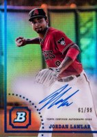 2022 Bowman Heritage Chrome Prospect Autographs #CPAJL Jordan Lawlar Refractor Baseball Card