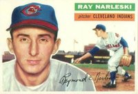 1956 Topps #133w Ray Narleski White Back Baseball Card