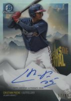 2018 Bowman Chrome Peaks of Potential Autographs #CP Cristian Pache Baseball Card
