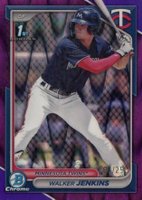 2024 Bowman Chrome Prospects #BCP43 Walker Jenkins Purple Raywave Refractor Baseball Card