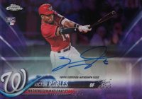 2018 Topps Chrome Rookie Autograph #RA-VR Victor Robles Purple Refractor Baseball Card