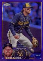 2023 Topps Chrome Update #USC119 Brice Turang Purple Refractor Baseball Card