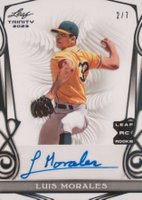 2023 Leaf Trinity Autographs #BALM1 Luis Morales Black Baseball Card