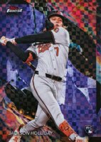 2024 Topps Finest #162 Jackson Holliday Purple Checkerboard Refractor Baseball Card