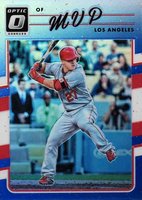 2017 Panini Donruss Optic #107 Mike Trout Variation-Blue Baseball Card