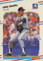 1988 Fleer Update Glossy #U-74 John Smoltz Baseball Card