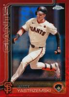 2025 Topps Chrome Logofractor Edition #40 Mike Yastrzemski Red Refractor Baseball Card