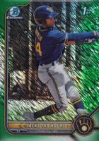 2022 Bowman Chrome Prospects #BCP79 Jackson Chourio Green Shimmer Refractor Baseball Card