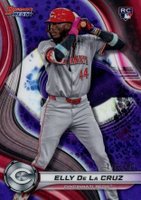 2024 Bowman's Best #20 Elly de La Cruz Purple Refractor Baseball Card