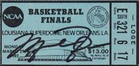 1999 Hall of Fame Autographs # Michael Jordan Ticket Basketball Card