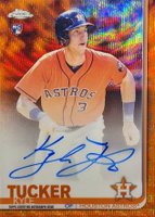 2019 Topps Chrome Rookie Autographs #RA-KT Kyle Tucker Orange Wave Refractor Baseball Card