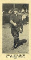 1916 Sporting News & Blank #149 Dick Rudolph Blank Back Baseball Card