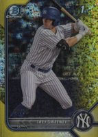 2022 Bowman Chrome Prospects #BCP137 Trey Sweeney Yellow Mini Diamond Refractor Baseball Card