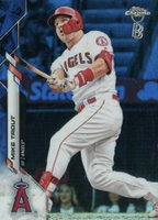 2020 Ben Baller Chrome #1 Mike Trout Blue Refractor Baseball Card