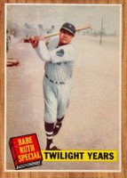 1962 Topps #141GT Twilight Years Green Tint-Babe Ruth Special Baseball Card
