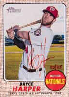 2017 Topps Heritage Real One Autographs #BH Bryce Harper Red Ink Baseball Card