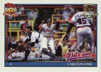 1991 Topps Desert Shield #170 Carlton Fisk Baseball Card