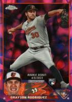 2023 Topps Chrome Update #USC16 Grayson Rodriguez Magenta/Purple Lava Lamp Refractor Baseball Card