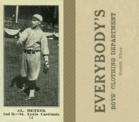 1916 Everybody's #16 Al Betzel Baseball Card