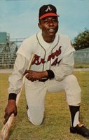 1968 Dexter Press Postcards #1 Hank Aaron Baseball Card