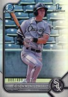 2022 Bowman Chrome Prospects #BCP71 Colson Montgomery Refractor Baseball Card