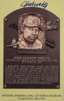 1999 Hall of Fame Autographs # John Smoltz Yellow HOF Plaque Baseball Card