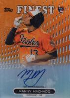2013 Finest Rookie Autographs #RA-MM Manny Machado Orange Refractor Baseball Card