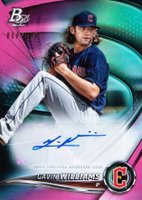 2022 Bowman Platinum Top Prospects #TOP31 Gavin Williams Autograph-Pink Baseball Card