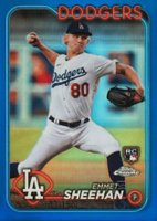 2024 Topps Chrome #221 Emmet Sheehan Blue Refractor Baseball Card