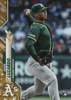 2020 Topps Complete Set #110 Jesus Luzardo Gold Stars Baseball Card