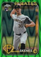 2024 Topps Chrome Update #USC88 Paul Skenes Green Raywave Baseball Card