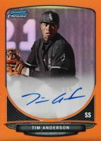 2013 Bowman Chrome Draft Picks & Prospects Autographs #BCATA  Tim Anderson Orange Refractor Baseball Card