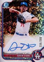 2022 Bowman Chrome Prospect Autographs #CPAGS Gavin Stone Speckle Refractor Baseball Card