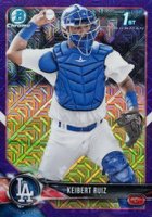 2018 Bowman Mega Box Chrome #BCP79 Keibert Ruiz Purple Refractor Baseball Card
