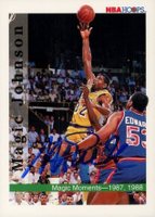 1992 Hoops #330 Magic Johnson Magic Moments-87 & 88 Basketball Card