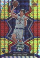2021 Panini Mosaic #241 Austin Reaves Fusion Red/Yellow Choice Basketball Card
