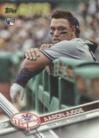 2017 Topps #287 Aaron Judge Leaning on Railing Baseball Card