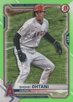 2021 Bowman #85 Shohei Ohtani Neon Green Baseball Card