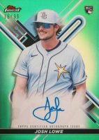 2022 Topps Finest Finest Autographs #JL Josh Lowe Green Refractor Baseball Card