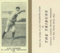 1916 Altoona Tribune #58 Ray Fisher Baseball Card