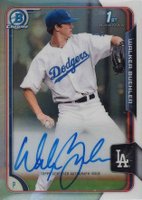 2015 Bowman Chrome Draft Pick Autograph #BCAWB Walker Buehler Refractor Baseball Card