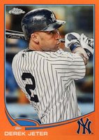 2013 Topps Chrome #10 Derek Jeter Orange Refractor Baseball Card