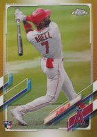 2021 Topps Chrome #142 Jo Adell SP-Gold Refractor Baseball Card