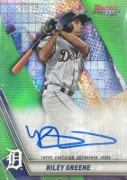 2019 Bowman's Best Best of 2019 Autographs #B19RG Riley Greene Green Refractor Baseball Card