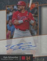 2024 Topps Museum Collection Archival Autographs #AAKS Kyle Schwarber Copper Baseball Card