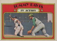 1972 O-Pee-Chee #42 Tommy Davis In Action Baseball Card